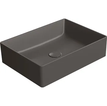 Umyvadlo GSI KUBE X keramické umyvadlo na desku, 50x37cm, bistro mat