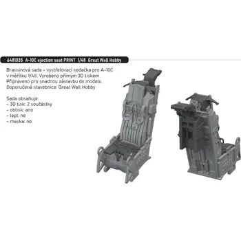 Plastikový model Eduard 1/48 A-10C ejection seat PRINT (GWH)