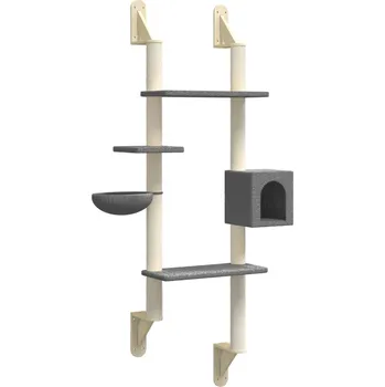 Nástěnné škrabadlo pro kočky se sloupkem 180 cm