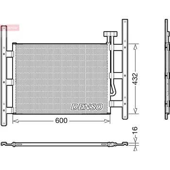Výparník klimatizace Kondenzátor, klimatizace, , 81619200017, DENSO, DCN99067