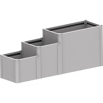 Vyvýšený záhon Truhlíkový systém BASIC 3- stříbrný- Biohort DaVinci