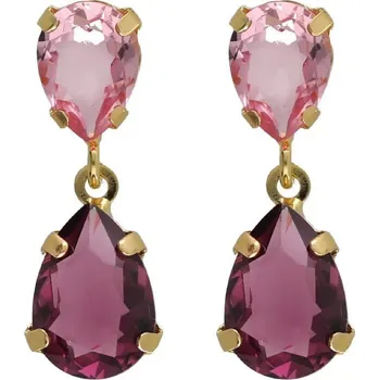 Náušnice Victoria Cruz Elegantní visací náušnice s růžovými krystaly Glory A4905-26DT + 2 měsíce na vrácení zboží