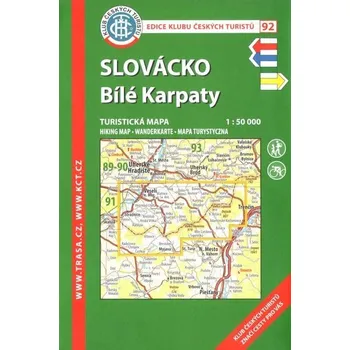 Cestování Slovácko-Bílé Karpaty /KČT 92 1:50T Turistická mapa