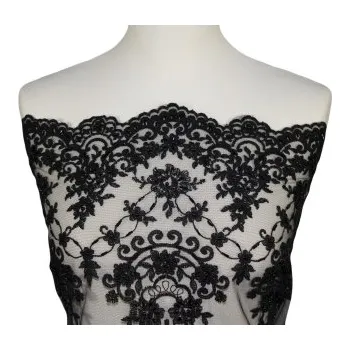 Metráž - Krajka ČERNÁ LZ92943021 - Bílá, 130 cm