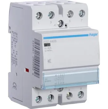 Stykač Hager ESD440S Stykač se sníž. hlučností 40A, 4S, 24V AC/DC