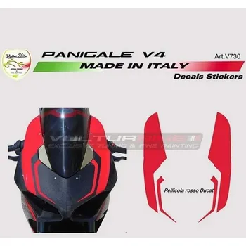 Polep vozidla VULTURBIKE Itálie Sada polepů čelní masky VULTURBIKE pro DUCATI Panigale V4/V4R Barva: červená