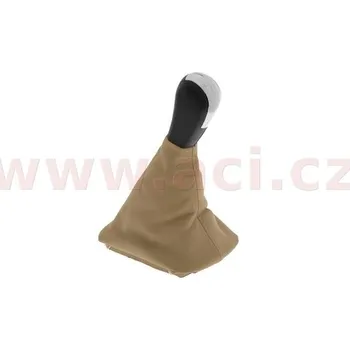 -01/09 rukojeť řadící páky chromová s béžovou manžetou (5-rychlostní)