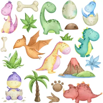 Nášivka NAŽEHLOVAČKA - Arch dinosouři malovaný