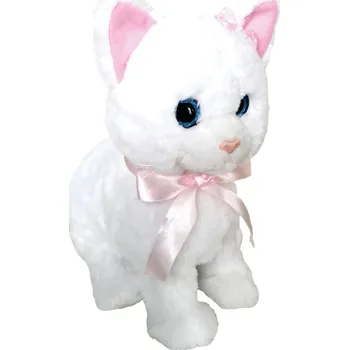 plyšák Recenze Kočka Micka reagující na zvuk 26 cm bílá