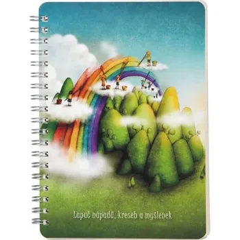 Kroužkový blok DUHA B6, čistý, 50 listů