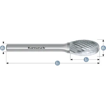 Fréza Karnasch 113047030 | E (TRE) - Kapková fréza HP-1 10,0x16x6-60 mm, nepovlakované