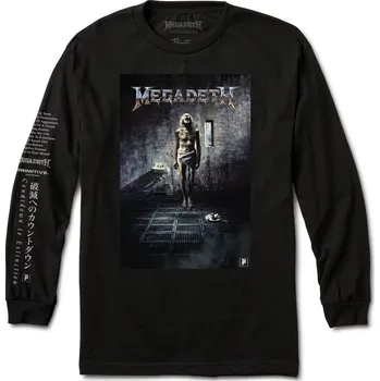 Pánské tričko primitive Pánské triko (megadeth) skin ls tee black