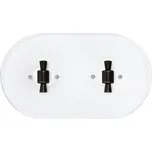 OBZOR DSR 00-00103-1230 Rámeček dvojnásobný skleněný RETRO, bílý