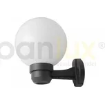 Panlux ZOM-N-20/C PARK N zahradní nástěnné svítidlo na zeď, černá - mléčná