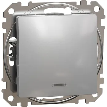 vypínač Sedna D/E - Spínač jednopólový řazení 1So orientační kontrolka, Aluminium