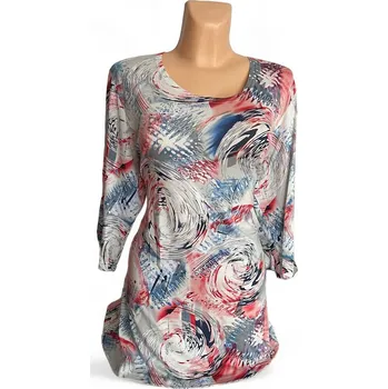 Dámská tunika Světlá halenka BILKAPA, Barva Světle modrá, Velikost XXL50, Materiál 96% Viskoza 4% Lycra