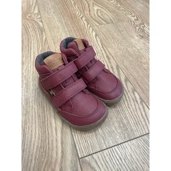 Dívčí polobotky Barefoot kotníčkové boty TEX Autumn Leather - Bordeaux/bordo (G3110255-6), Froddo Velikost: 33