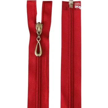 Zip zip spirála/nikl červený/148 5148XX - Červená, 40cm