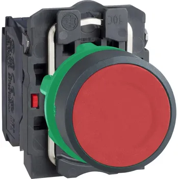 vypínač Schneider Electric XB5AA45 Ovládač stiskací lícující, 1 Z + 1 V, rudý