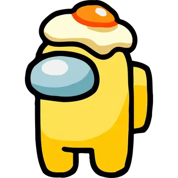 Nášivka NAŽEHLOVAČKA - Among Us žlutý s vejcem