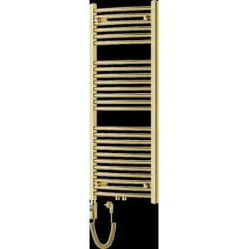 Radiátor Mexen Ares, elektrické topné těleso 1200x500 mm + topná tyč 600 W, zlatá lesklá, W102-1200-500-2600-50