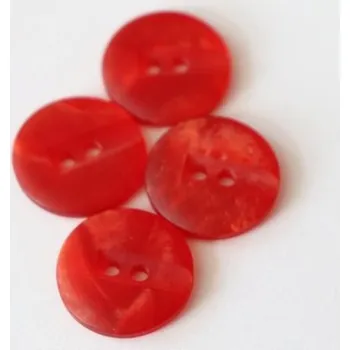 Knoflík Knoflík tm. červený 9802/24 - Červená, 15 mm