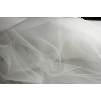 Metráž - tyl svatební SMETANOVÝ TU09263101 - šíře 3m - Smetanová, 300 m