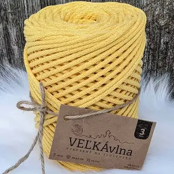 Příze Velká vlna Špagát 3mm Pampeliška (Špagátová příze 3mm Púpava)