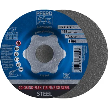 Brusný kotouč Pferd 64187115 | Brusný kotouč 115 mm, jemné zrno FINE, CC-GRIND-FLEX SG STEEL