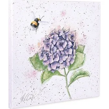 Obraz Obraz na plátně "The Busy Bee", 50 x 50 cm – čmelák a hortenzie