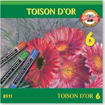 Výtvarná sada Koh-i-noor křídy (pastely) prašné umělcké 10 mm Toison D'or souprava 6 ks