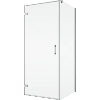 Ronal Bathrooms (Sanswiss) Boční stěna Ronal Pur s vyrovnávacím profilem (pro dveře v 90°, na straně madla) 800 x 2000 mm, chrom/sklo čiré