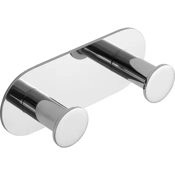 Držák na ručník SAPHO X-ROUND samolepící dvojháček, nerez lesk