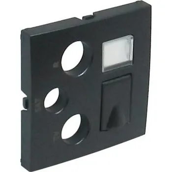 ELKO EP 90770 TIS - šedá Kryt multimediální zásuvky R-TV-SAT RJ45 Cat. 6 UTP