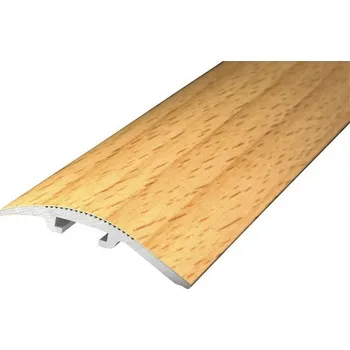 přechodová lišta Přechodový profil PRINZ š. 38 mm, délka 270 cm, barva buk - výškový rozdíl 4-17,5 mm (Podlahová lišta,Přechodová lišta, přechodový profil, hliníkový přechodový profil, bezbariérový práh, kobercové ukončení, lišta na ukočení podlahové krytiny, ukončovací)