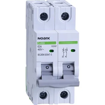 modulární přístroj a rozvaděč Noark 102387 Vypínače Ex9BI 2P 63A