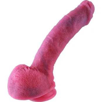 Dildo Hismith HSA121, silikonové dildo s přísavkou a KlicLok konektorem 24,5 x 4,3–5 cm
