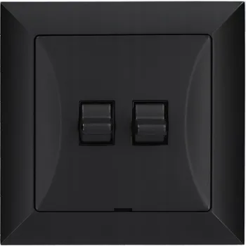 vypínač Schodišťový vypínač pod omítku Timex-Elektro černý WP-5/2 Opb CZ/MAT