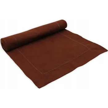 Prostěradlo Home Elements HOME ELEMENTS Běžec na stůl 33x130 cm, čokoláda + červená z recyklované bavlny