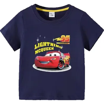 Dívčí tričko Dětské tričko CARS Lightning McQueen (mix barev) Barva: námořnická modrá, Velikost: 120