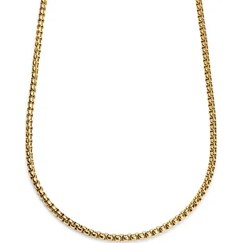 Řetízek Essentials | 5mm kostičkovaný řetízek zlaté barvy se zaoblenými články - Lucleon
