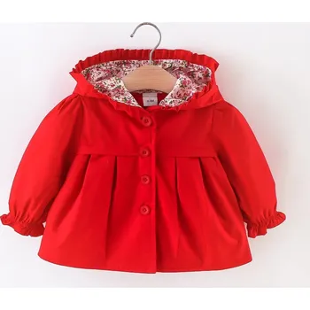 Kojenecké oblečení Kojenecký (dětský) jarní/podzimní kabátek 0-3 roky Barva: Červená, Velikost: 0-3 měsíce