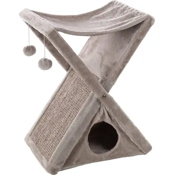 Flamingo Greta škrabadlo pro kočky s pelíškem 60,5 cm + Doprava zdarma