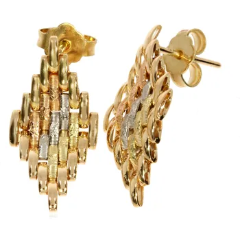 Náušnice Zlatnictví Helios Zlaté náušnice kosočtverce