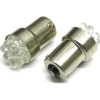 Autožárovka Žárovka 8 LED G18 BA15S 12V 5W červená LED autožárovka