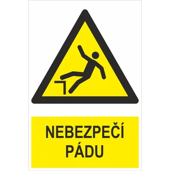 Značení Nebezpečí pádu ISO 7010 samolepící vinylová fólie 200x150 mm