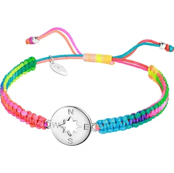 Náramek Náramek se stříbrnými prvky s efektem Tie Dye - kompas - AP538-9199