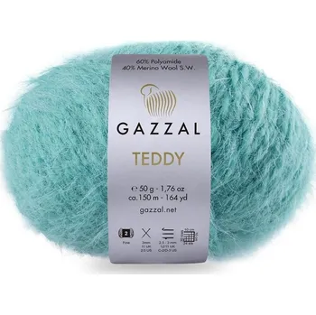 Příze Gazzal Příze Teddy 6558 nefritově zelená