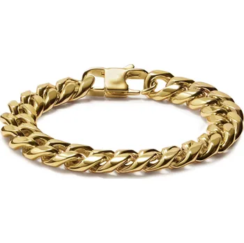 Náramek 12mm ocelový náramek ve zlaté barvě - Lucleon