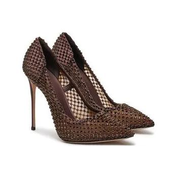 Dámské lodičky Lodičky Le Silla Deco Gilda 120 Stocking 2144B100R1PPSAS748 Hnědá 36